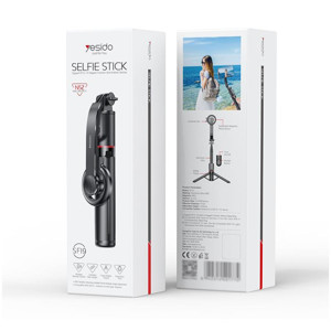 Obrazek Yesido SF19 magnetyczny Selfiestick +Pilot (Tripod) <105.5cm, BLACK / CZARNY