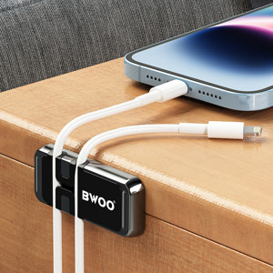 Obrazek BWOO magnetyczny uchwyt samochodowy z organizerem na kable ZJ117 czarny