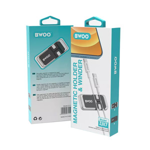 Obrazek BWOO magnetyczny uchwyt samochodowy z organizerem na kable ZJ117 czarny