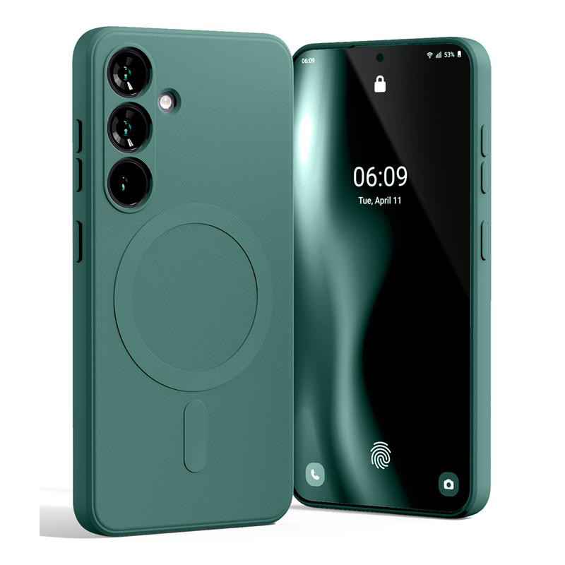 Obrazek Mercury Semi-Silicon Magsafe Samsung S25 GREEN / ZIELONY