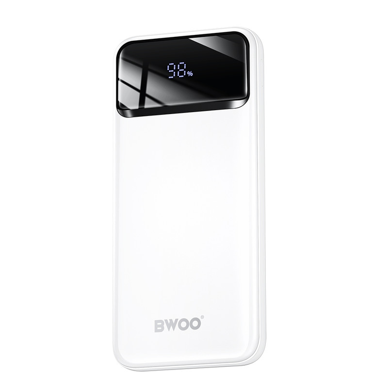 Obrazek BWOO Ultra cienki power bank 22,5W, 10000 mAh, biały