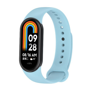 Obrazek Pasek Silikonowy Mi Band 10 / M10 / 9 / M9 / 8 / M8 (9), LIGHT BLUE / BŁĘKITNY