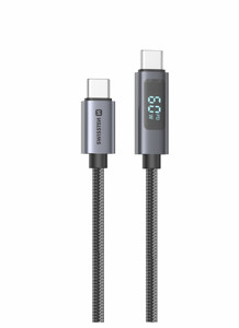 Obrazek KABEL SWISSTEN LCD USB-C/USB-C 1m z wyświetlaczem