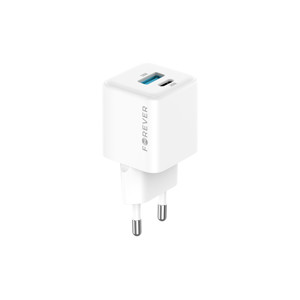 Obrazek Forever ładowarka sieciowa GaN PD QC TC-08-20AC 1x USB-C 1x USB 20W biała
