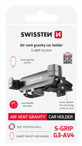 Obrazek SWISSTEN UCHWYT SAMOCHODOWY DO KRATKI GRAWITACYJNY S-GRIP G3-AV4