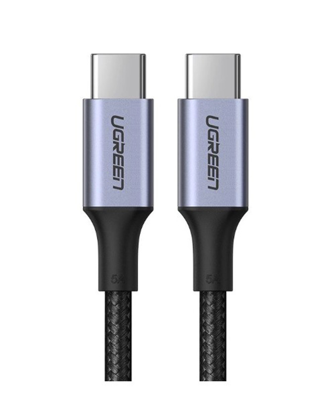 Obrazek Ugreen kabel US316 USB-C/USB-C 480Mb/s FCP 100W 5A 2m szary