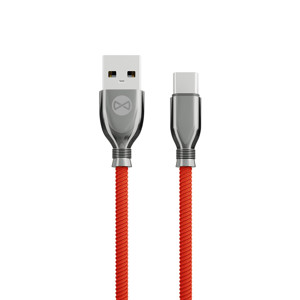 Obrazek Forever kabel Tornado USB - USB-C 1,0 m 3A czerwony