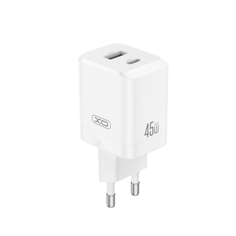 Obrazek XO ładowarka sieciowa CE36 PD 45W 1xUSB-C 1xUSB BIAŁA
