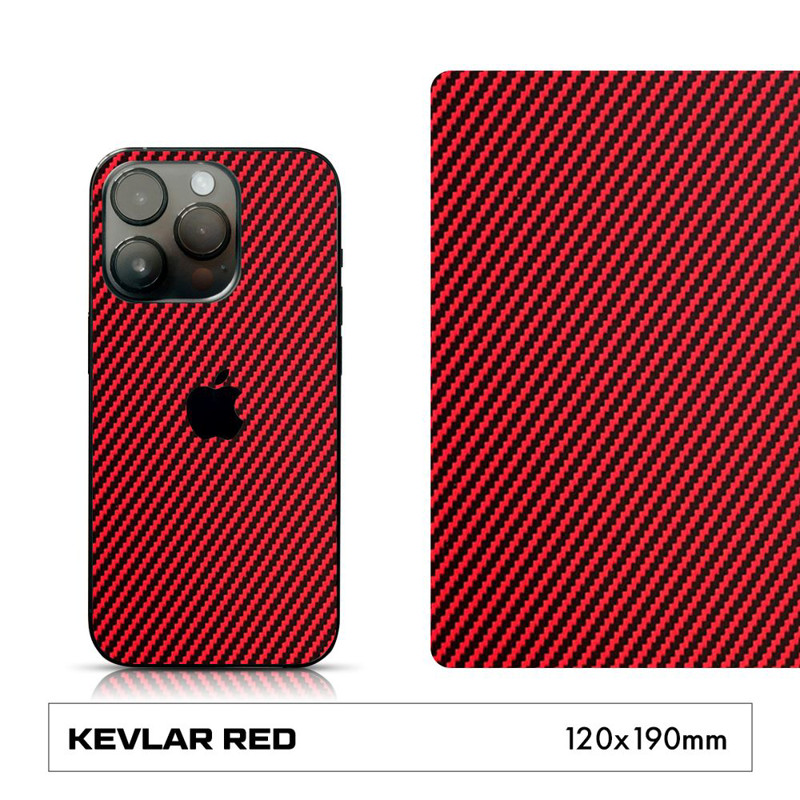 Obrazek HAMMER GLASS FOLIA REVOBACK CARBON FIBRE RED 1szt na tył telefonu