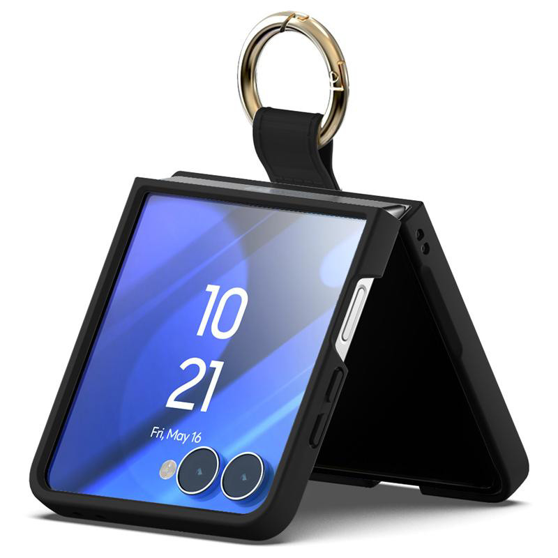 Obrazek Mercury Gold Ring Case Samsung Z Flip7 BLACK / CZARNY