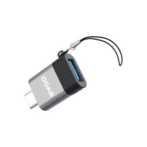 Obrazek BWOO adapter USB - USB-C szary OTG BZ-35