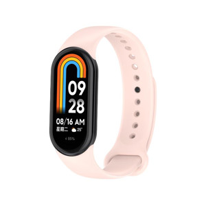 Obrazek Pasek Silikonowy Mi Band 10 / M10 / 9 / M9 / 8 / M8 (1), LIGHT PINK / PUDROWY RÓŻ