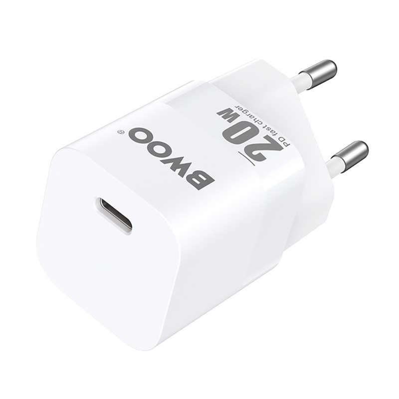 Obrazek BWOO ładowarka sieciowa PD CDA155 USB-C 20W biała