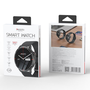 Obrazek Yesido IO28 Smartwatch BT5.2 300mAh IP67 (w zestawie 2 paski) BLACK / CZARNY