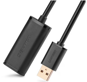 Obrazek Ugreen kabel aktywny przedłużacz USB 2.0 480 Mbps 10 m czarny US121