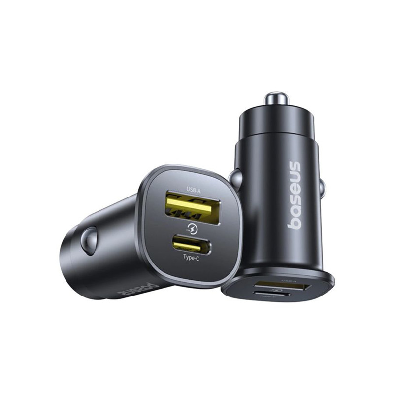 Obrazek Ładowarka samochodowa BASEUS GOTRIP 30W USB-C/USB-A BLACK