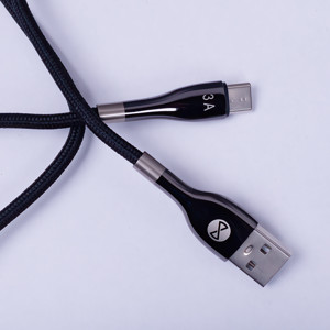 Obrazek Forever kabel Sleek USB - USB-C 1,0 m 3A czarny