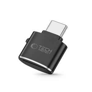 Obrazek TECH-PROTECT CZYTNIK KART ULTRABOOST USB-C MICRO SD/TF BLACK