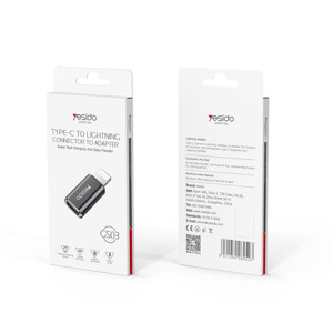 Obrazek Yesido Adapter OTG GS03 Lightning Male - Type-C Female, BLACK / CZARNY