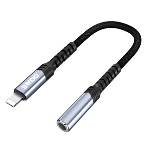 Obrazek BWOO adapter AUX 3.5mm - Lightning czarny BZ48