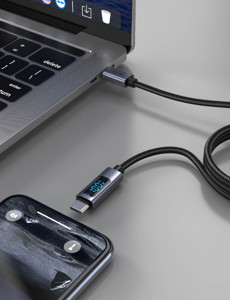 Obrazek KABEL SWISSTEN LCD USB-C/USB-C 1m z wyświetlaczem