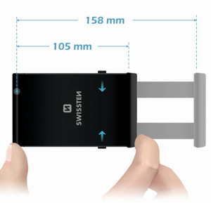 Obrazek SWISSTEN uchwyt samochodowy NA TABLET S-GRIP DO SLOTU CD T1-CD1