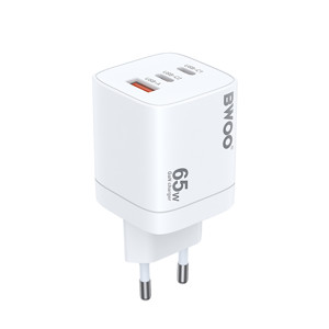 Obrazek BWOO ładowarka sieciowa PD CDA147 2x USB-C 1x USB 65W biała