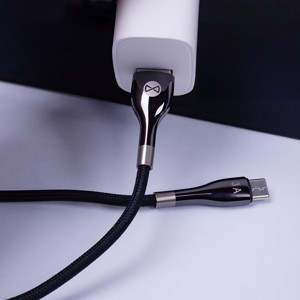 Obrazek Forever kabel Sleek USB - USB-C 1,0 m 3A czarny