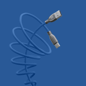 Obrazek Forever kabel Tornado USB - USB-C 1,0 m 3A granatowy