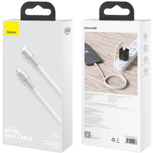 Obrazek KABEL BASEUS CAFULE METAL 20W 1M USC-C/LIGHTNING WHITE