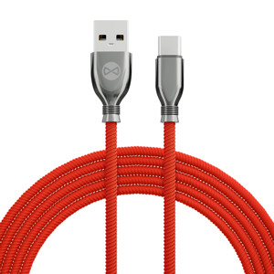 Obrazek Forever kabel Tornado USB - USB-C 1,0 m 3A czerwony