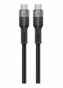 Obrazek KABEL SWISSTEN USB-C 240W 8K/60Hz 40Gb/s 0,5m czarny TB3, TB4