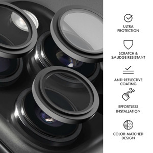 Obrazek HAMMER GLASS LENS IPHONE 15 PRO/15 PRO MAX BLACK