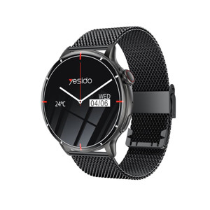 Obrazek Yesido IO28 Smartwatch BT5.2 300mAh IP67 (w zestawie 2 paski) BLACK / CZARNY