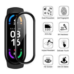 Obrazek Szkło hartowane 3D do Mi Band 10 / M10 / 9 / M9