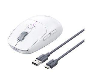 Obrazek Ugreen mysz komputerowa MU103 Bluetooth 5.0 /odbiornik USB 2.4GHz biały