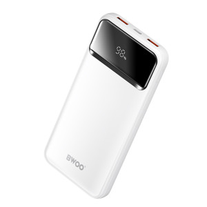 Obrazek BWOO Ultra cienki power bank 22,5W, 10000 mAh, biały