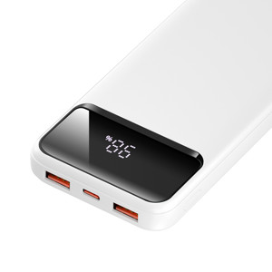 Obrazek BWOO Ultra cienki power bank 22,5W, 10000 mAh, biały