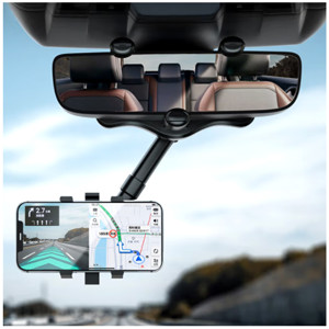 Obrazek XO UCHWYT SAMOCHODOWY C115 NA WSTECZNE LUSTERKO CZARNY