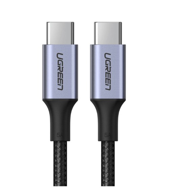 Obrazek Ugreen kabel US316 USB-C/USB-C 480Mb/s 5A 0,5m szary