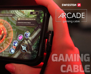 Obrazek KABEL SWISSTEN ARCADE USB/LIGHTNING 1,2m czarny kątowy