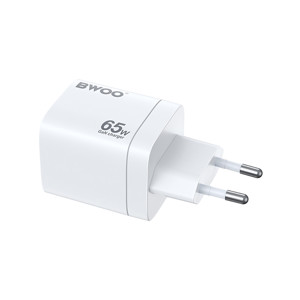 Obrazek BWOO ładowarka sieciowa PD CDA147 2x USB-C 1x USB 65W biała