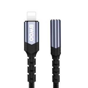 Obrazek BWOO adapter AUX 3.5mm - Lightning czarny BZ48