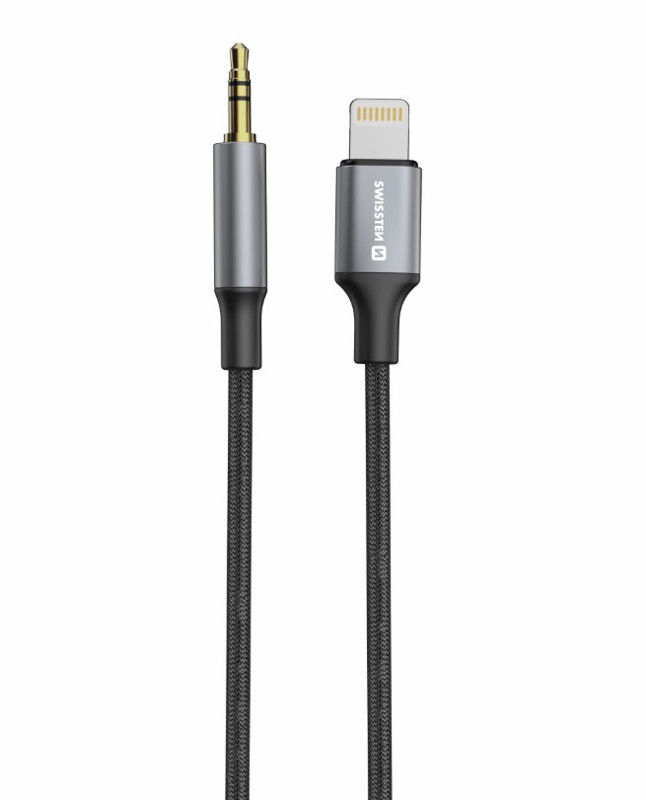 Obrazek KABEL SWISSTEN AUDIO LIGHTNING/JACK 3,5mm 1,5m czarny