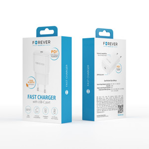 Obrazek Forever ładowarka sieciowa PD QC TC-01-20C 1x USB-C 20W biała