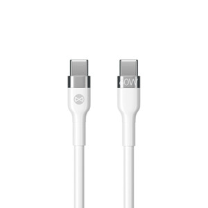 Obrazek Forever kabel Flexible USB-C - USB-C 1,0 m 60W biały