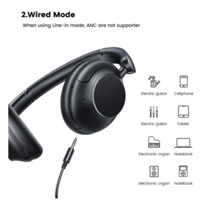 Obrazek Ugreen słuchawki bezprzewodowe HP202 HiTune Max5 nauszne redukcją szumów ANC