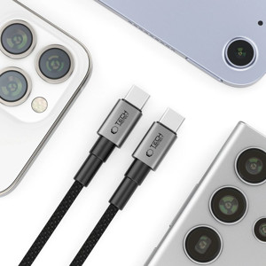 Obrazek TECH-PROTECT KABEL ULTRABOOST 100W 5A DNA MAGTWIST USB-C/USB-C 1M BLACK