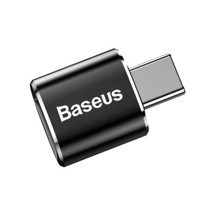 Obrazek KOŃCÓWKA BASEUS TYPE-C TO MICRO USB BLACK, WEJ: MICRO WYJ: TYPE-C