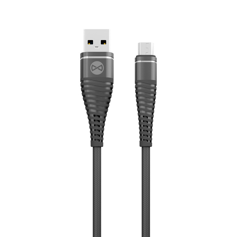 Obrazek Forever kabel Shark USB - microUSB 1,0 m 2A czarny
